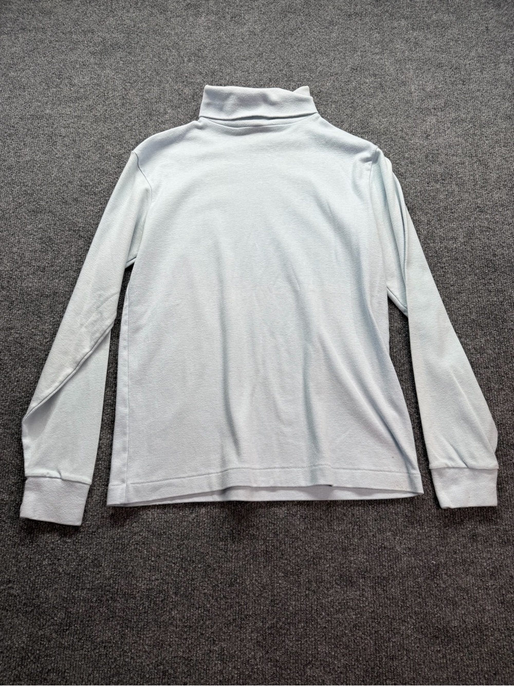 Eddie Bauer Pale Blue Turtleneck Long-Sleeve Top